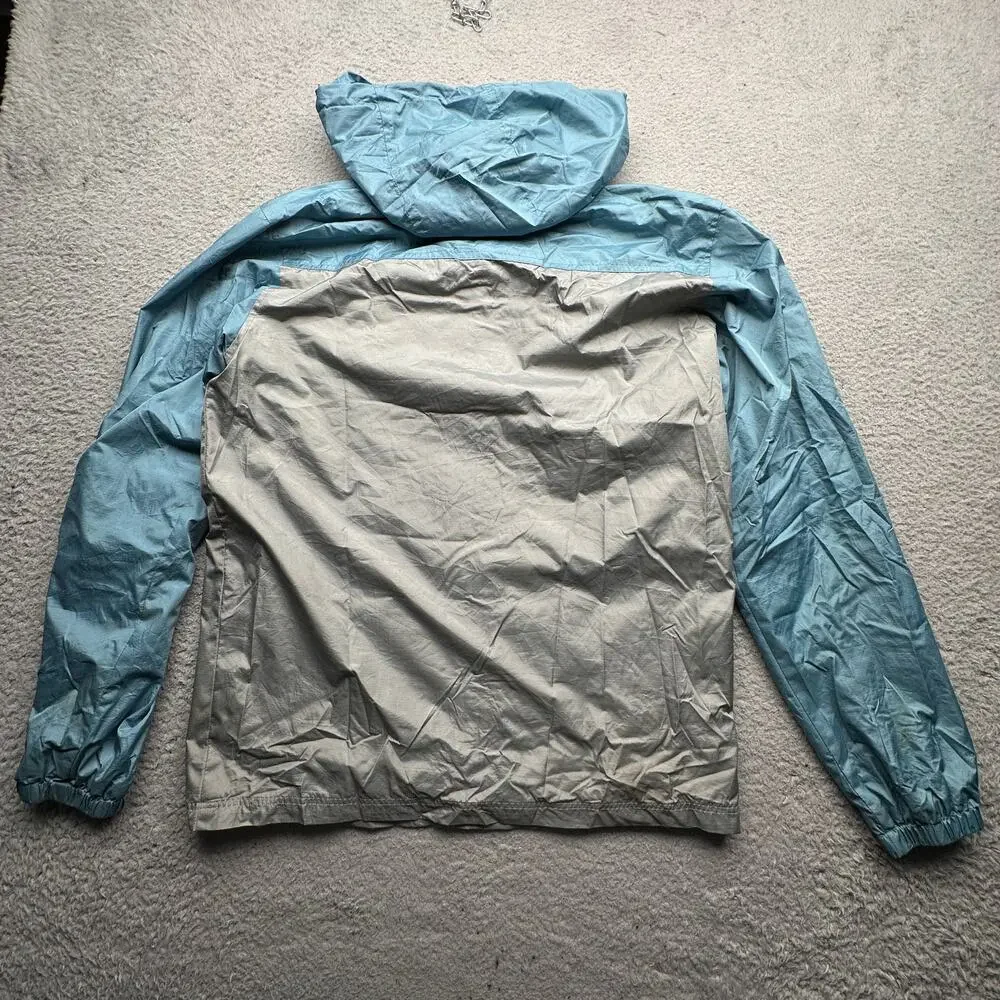 Vissla Camper Eco Windbreaker Jacket Men Medium Vintage Blue Gray Hood M702QCAM